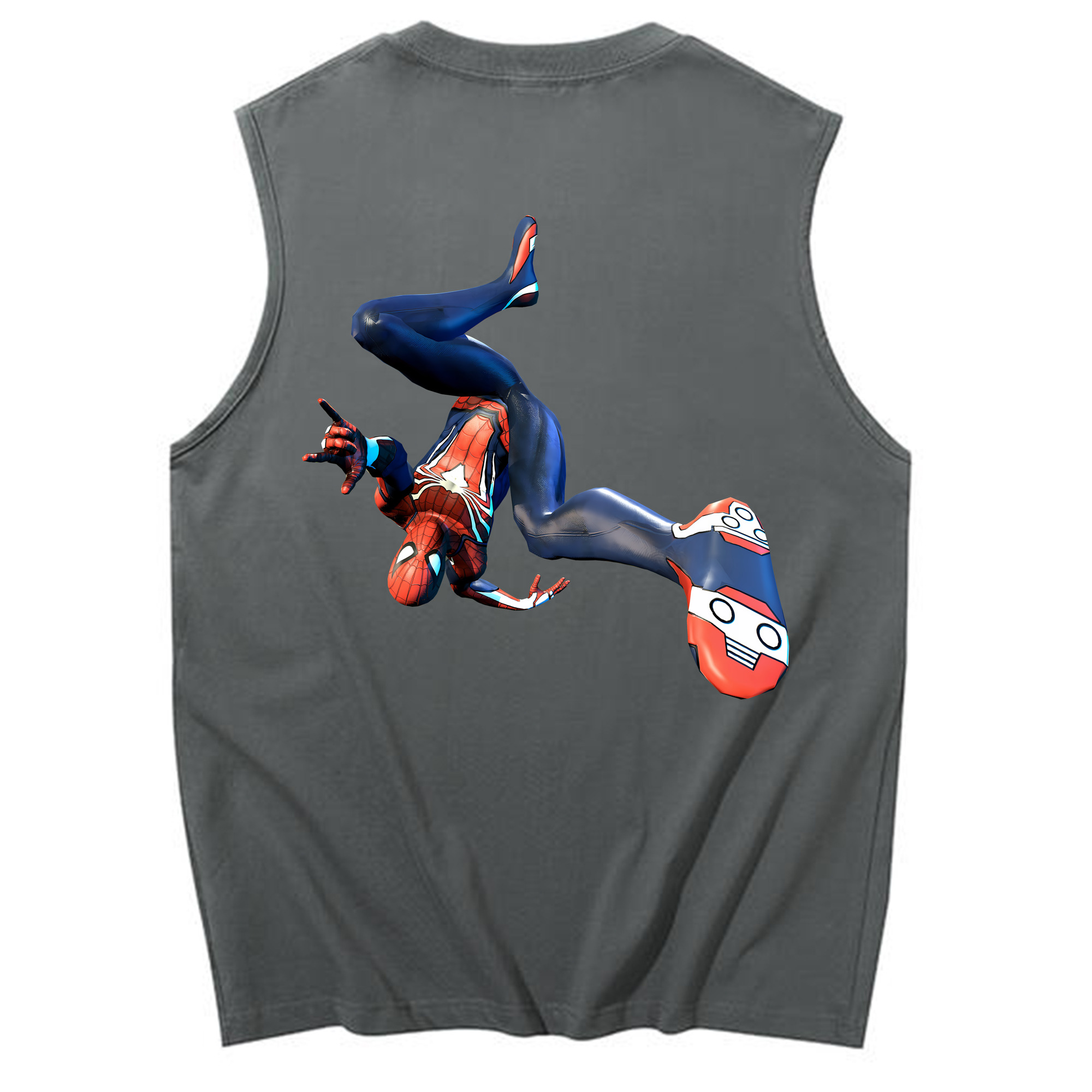 （画像用） Spider Man スパイダーマン コットン100％タンクトップ（背面プリント）